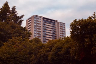 A council housing block of flats